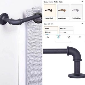 NWOT Industrial Curtain Rod